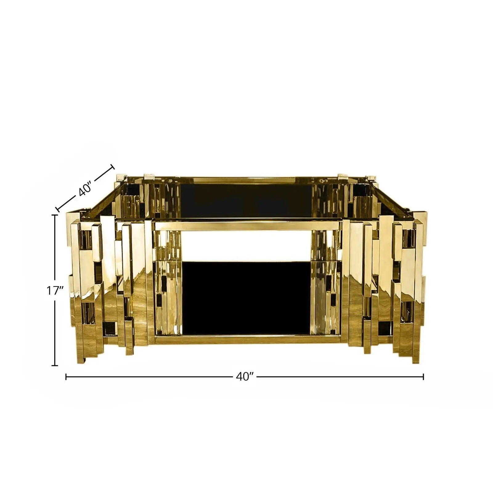 Sq Titanium Gold Polished Stainless Steel Base Dlm RG