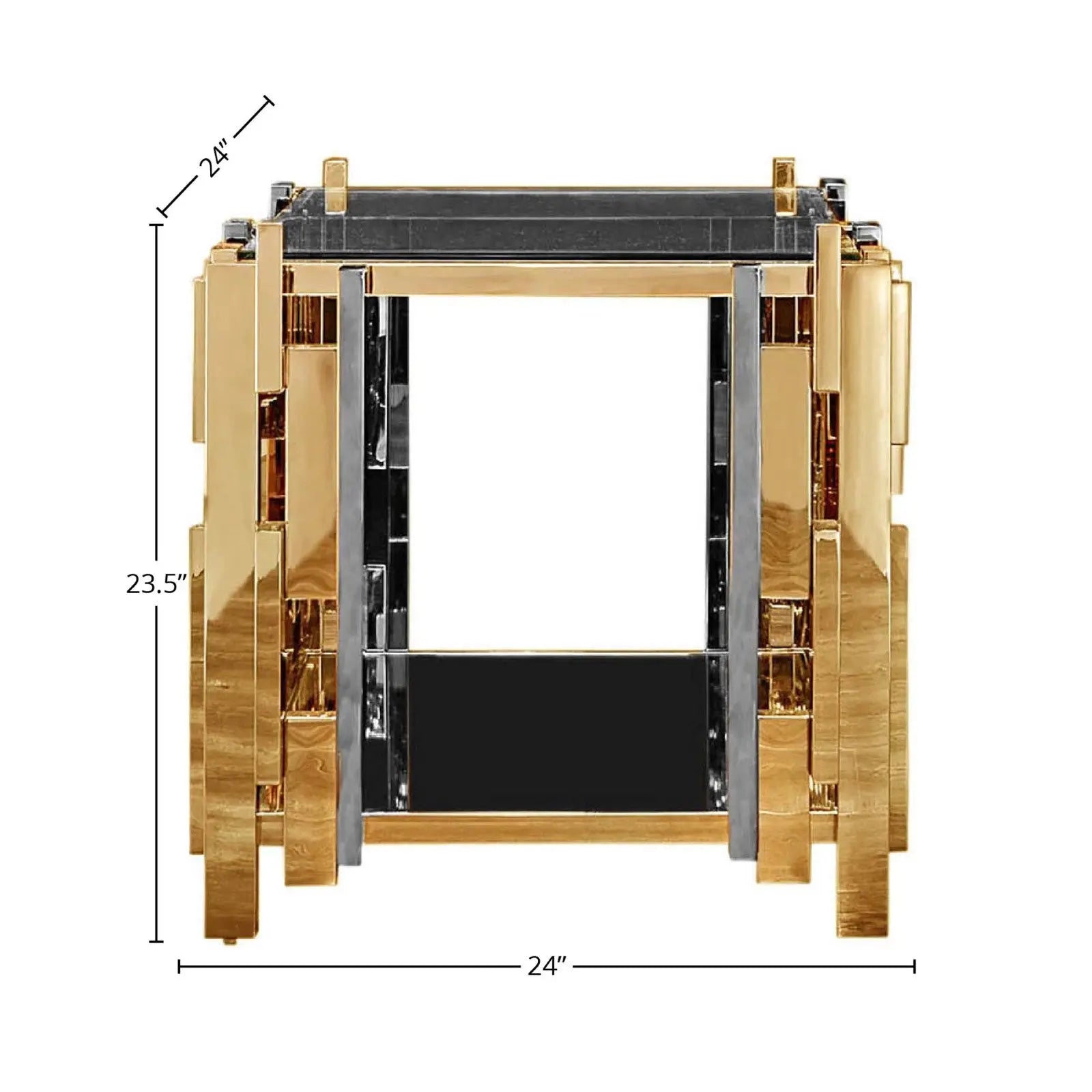 Sq Titanium Gold Polished Stainless Steel Base Dlm RG