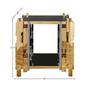 Sq Titanium Gold Polished Stainless Steel Base Dlm RG