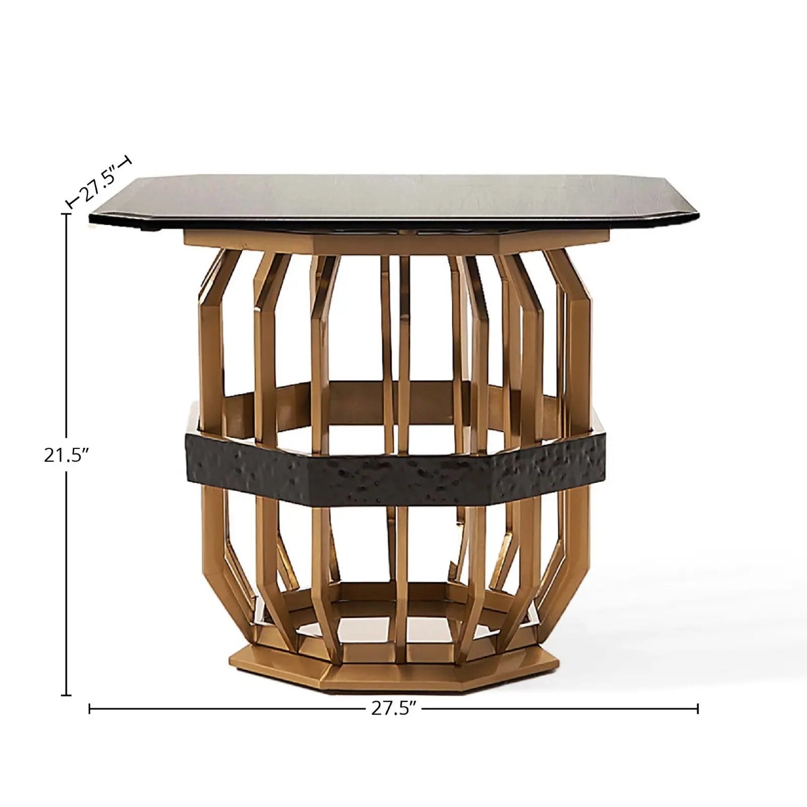 Titanium Gold Polished Stainless Steel Base Sq Br Dlm