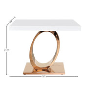 Onyx Et Rose Gold Polished Stainless Steel Base Wh Dlm