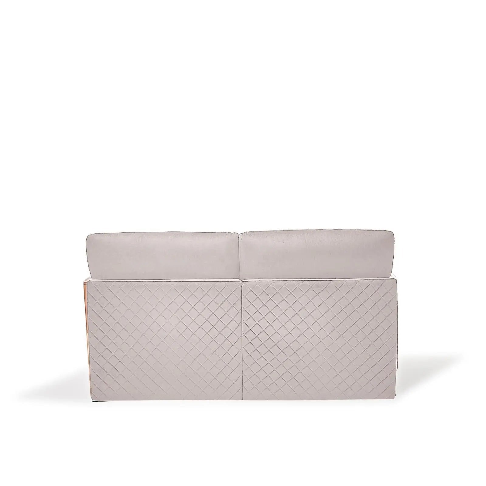 Adagio Rose Gold Polished Stainless Steel Base Beige Luxury Sofa Set RG