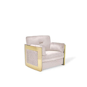 Adagio Titanium Gold Sofa Set | Beige