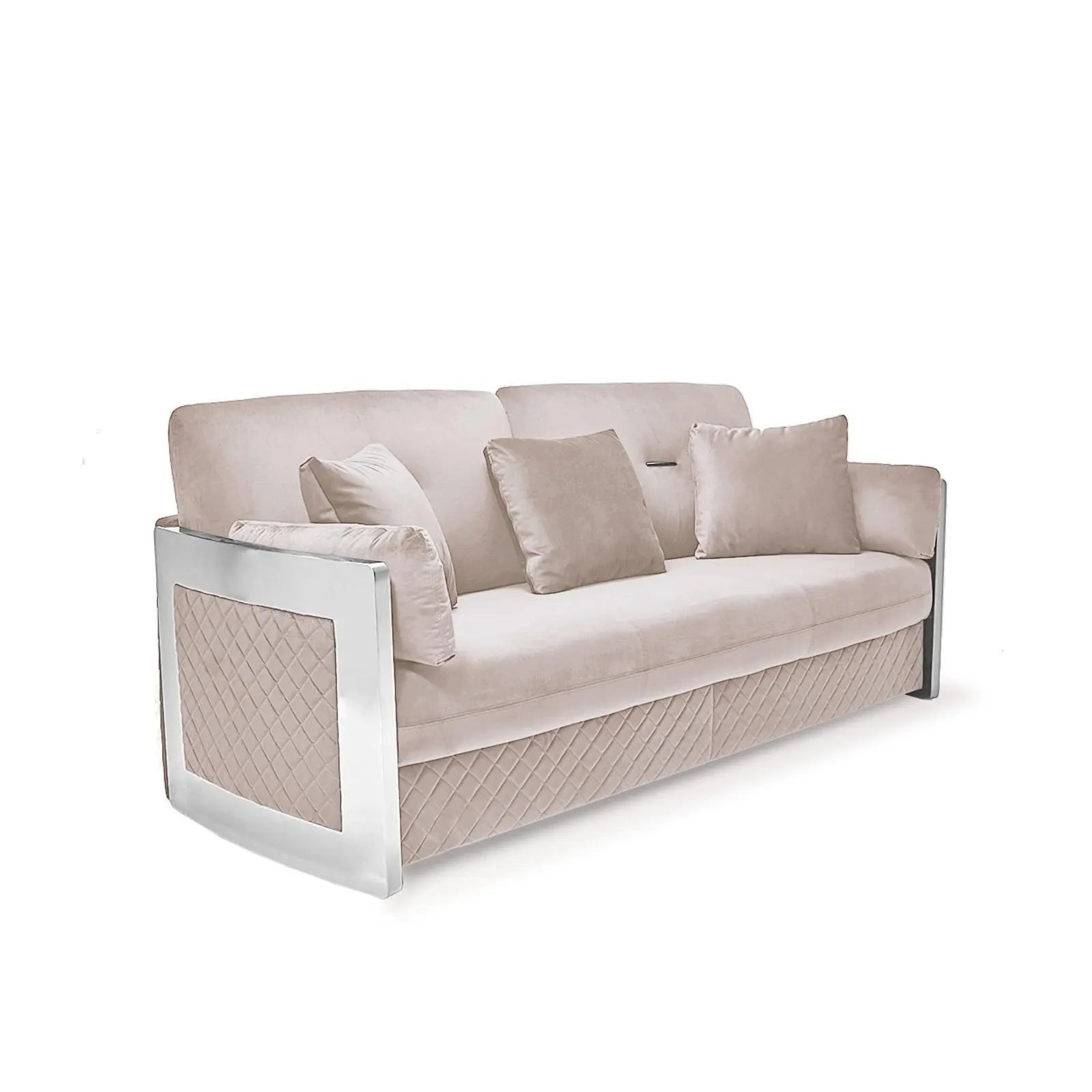 Adagio Silver Beige Luxury Sofa Set