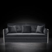 Adagio Silver Black Modern Sofa Set