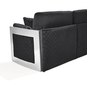 Adagio Silver Black Stylish Sofa Set