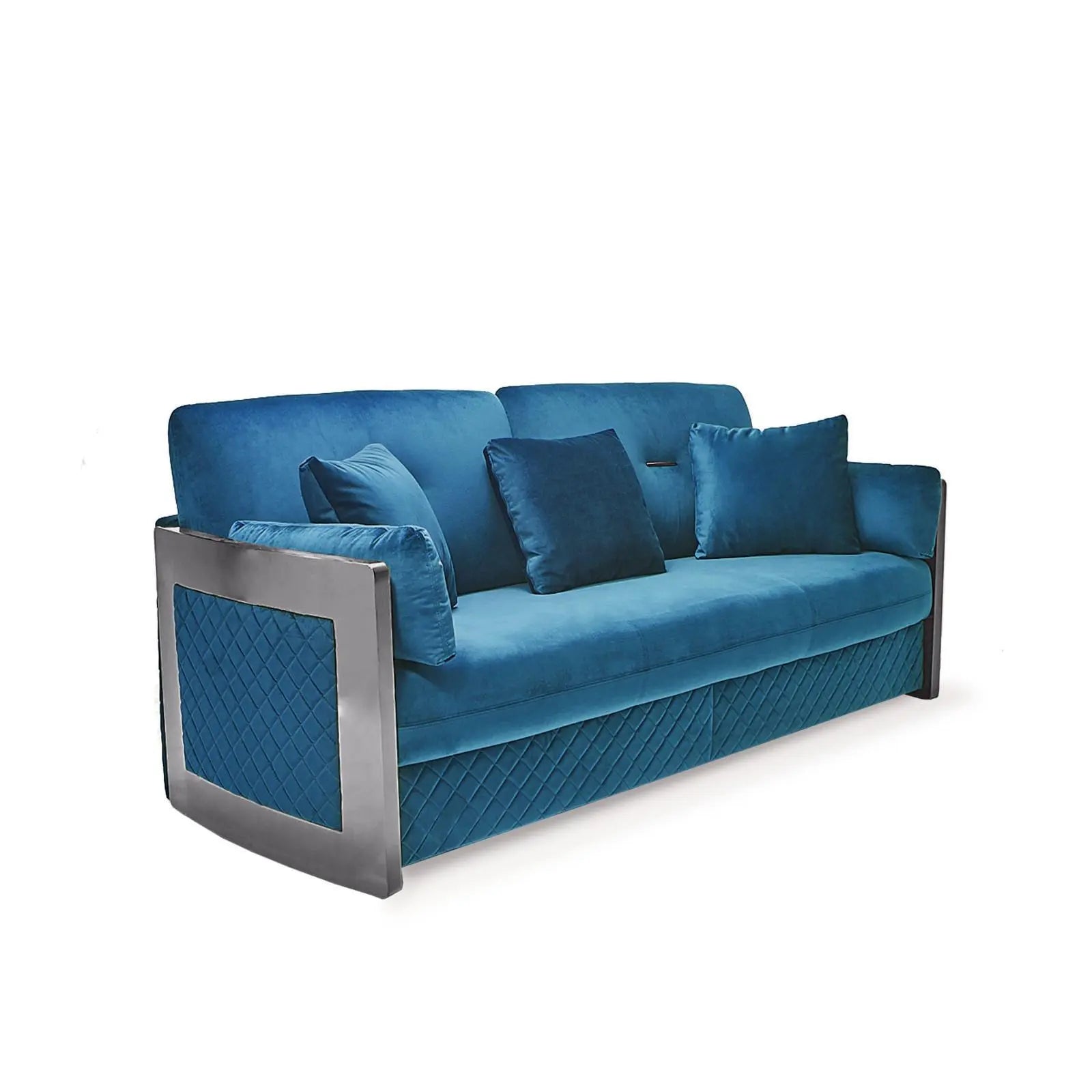 Adagio Silver Dark Blue Luxury Sofa Set