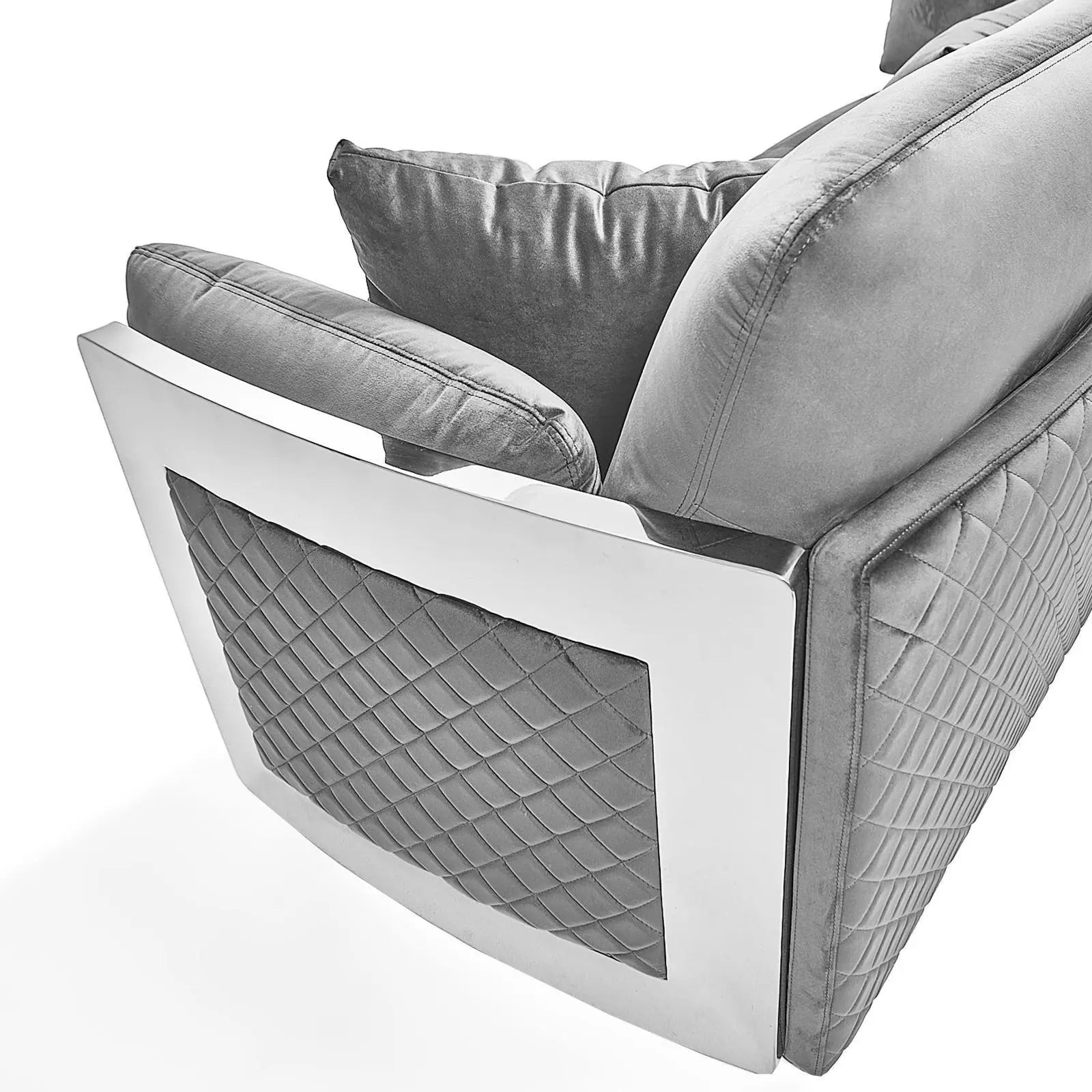 Adagio Silver Gray Luxury Sofa Set