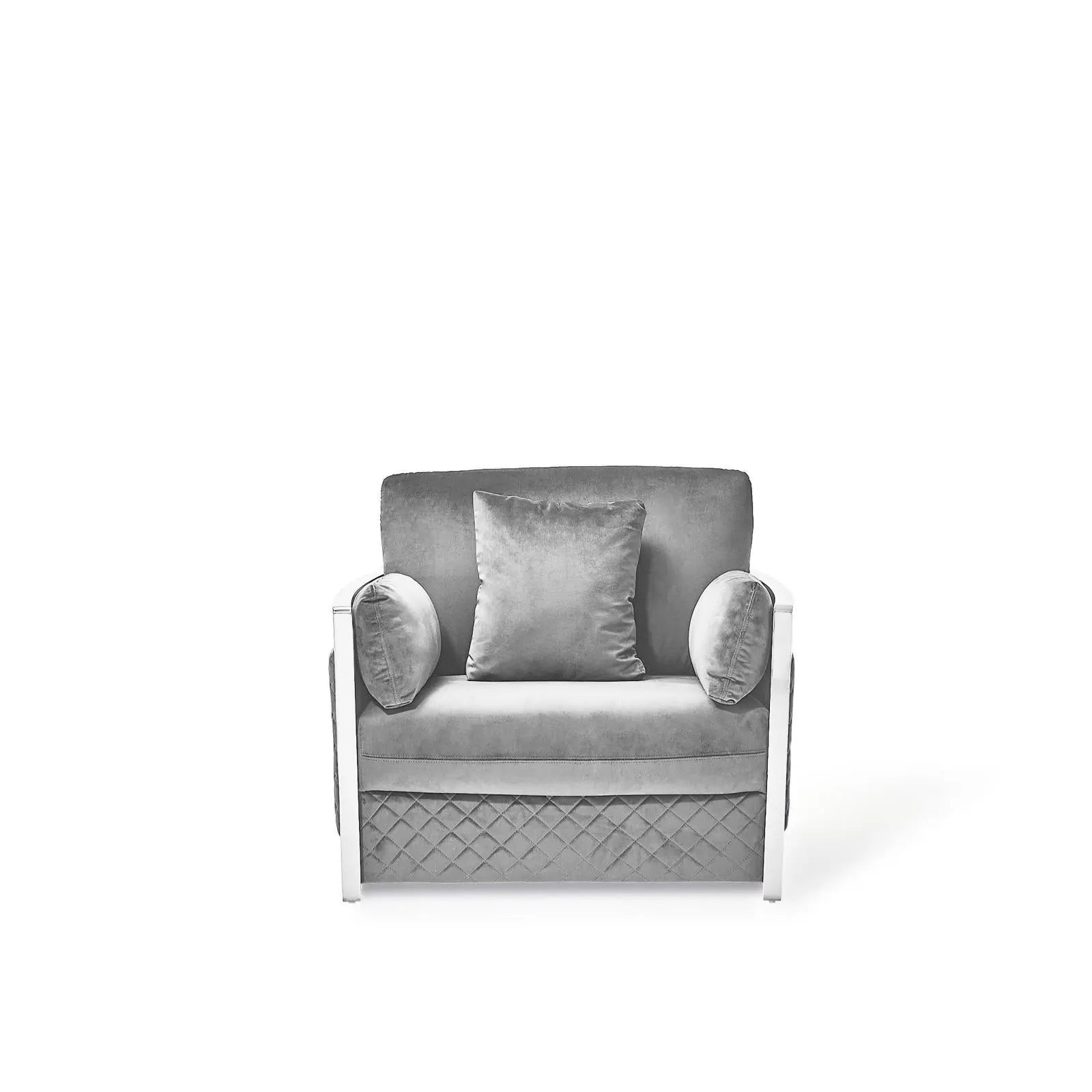 Adagio Silver Gray Stylish Sofa Set
