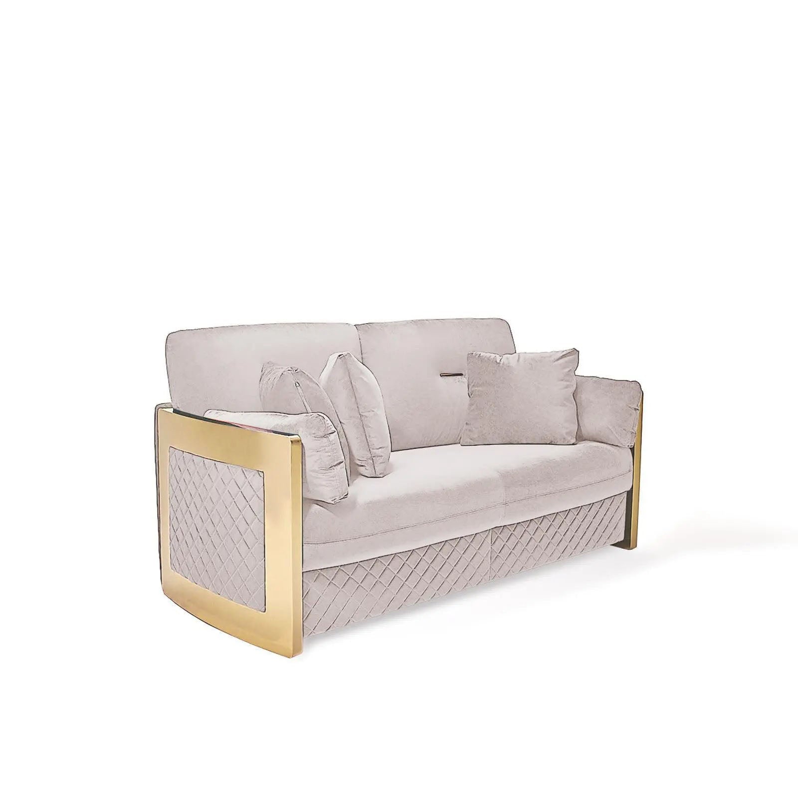 Adagio Titanium Gold Sofa Set | Beige