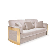 Adagio Titanium Gold Sofa Set | Beige