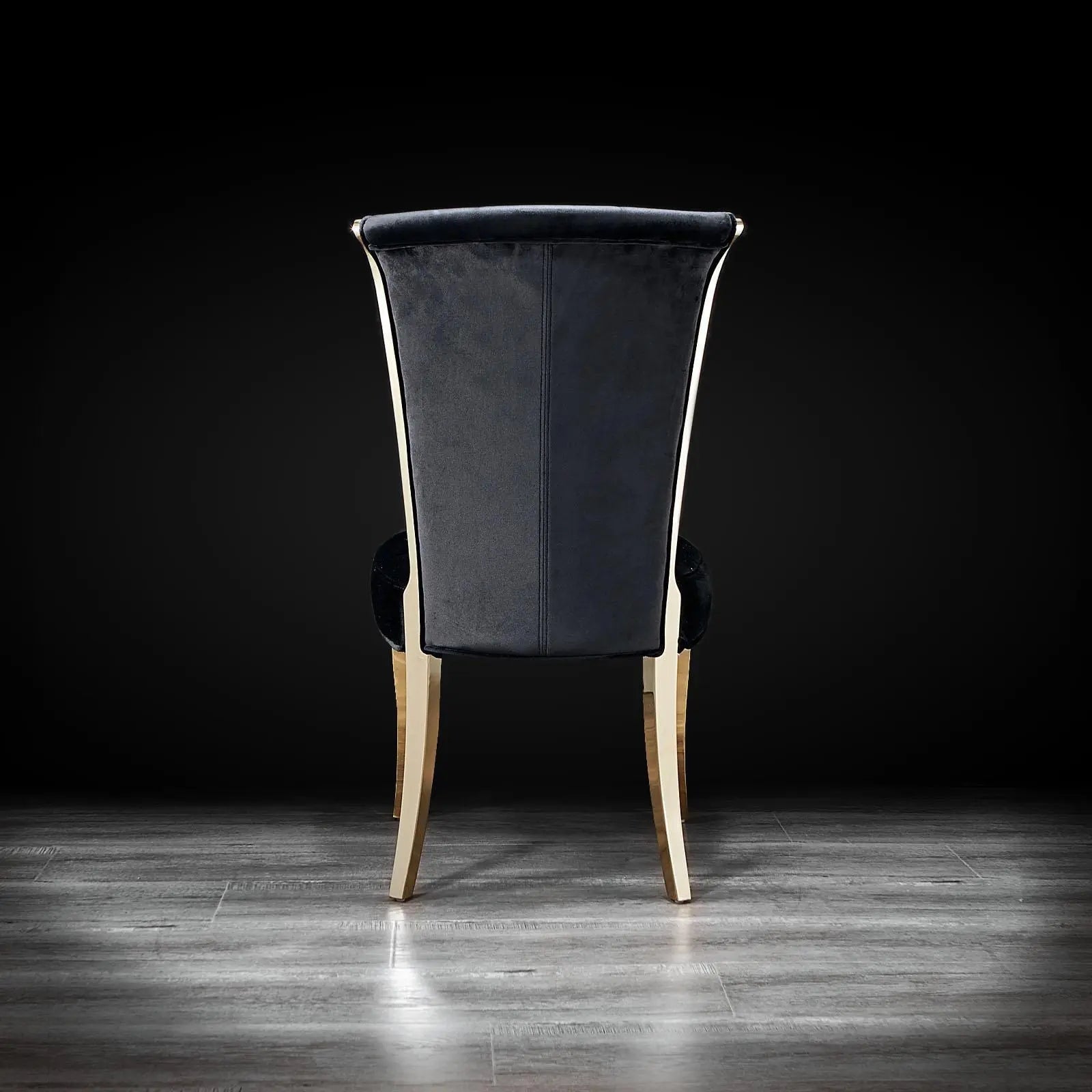Alanso Gold Black Modern Dining Chair