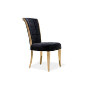 Alanso Gold Black Modern Dining Chair