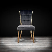 Alanso Gold Black Modern Dining Chair