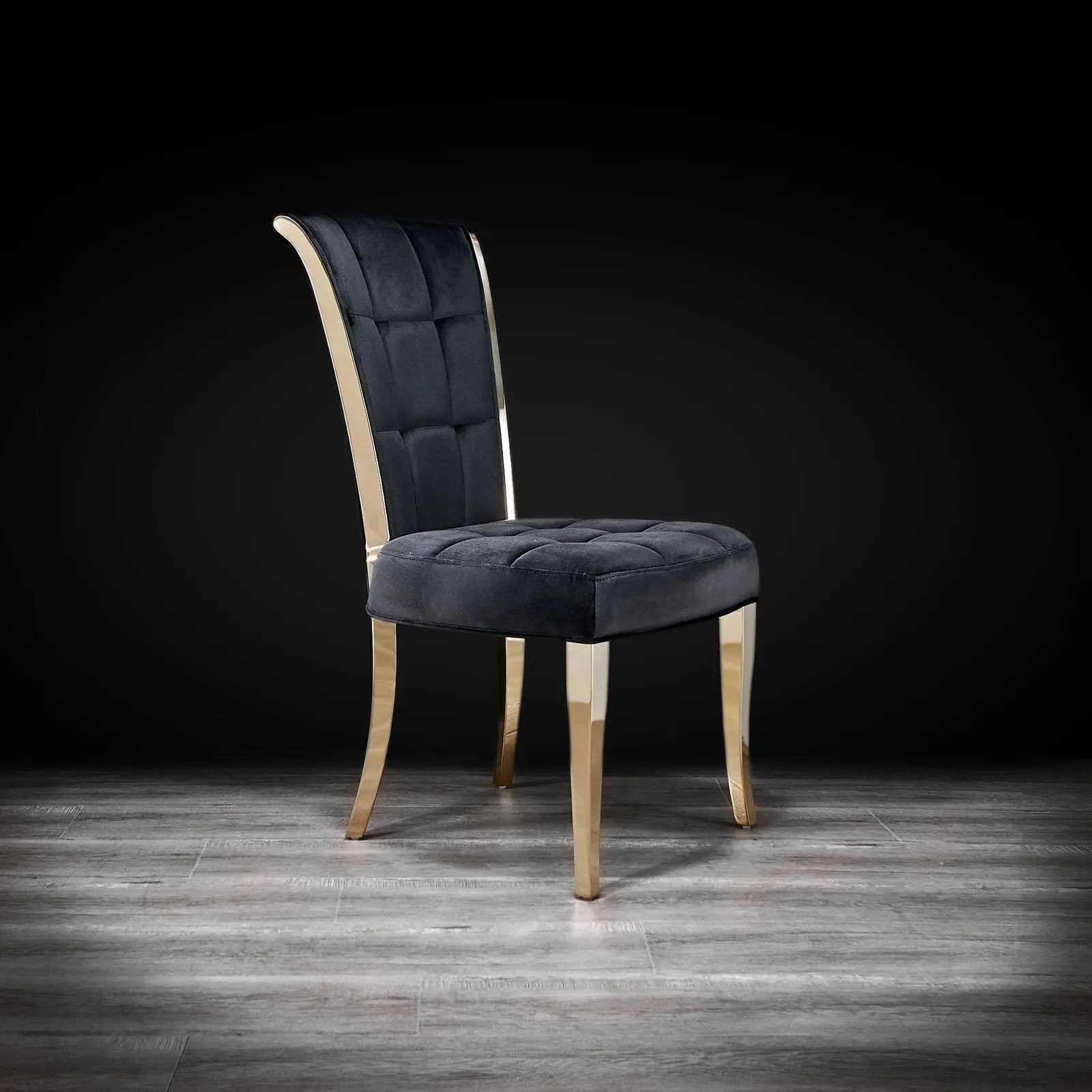 Alanso Gold Black Stylish Dining Chair