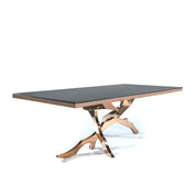 Albero Rose Gold Polished Stainless Steel Base Stylish Dining Table RG