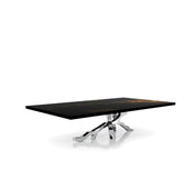 Albero Polished Stainless Steel Base Black Art Small Coffee Table