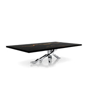 Albero Polished Stainless Steel Base Black Mountain Large Coffee Table