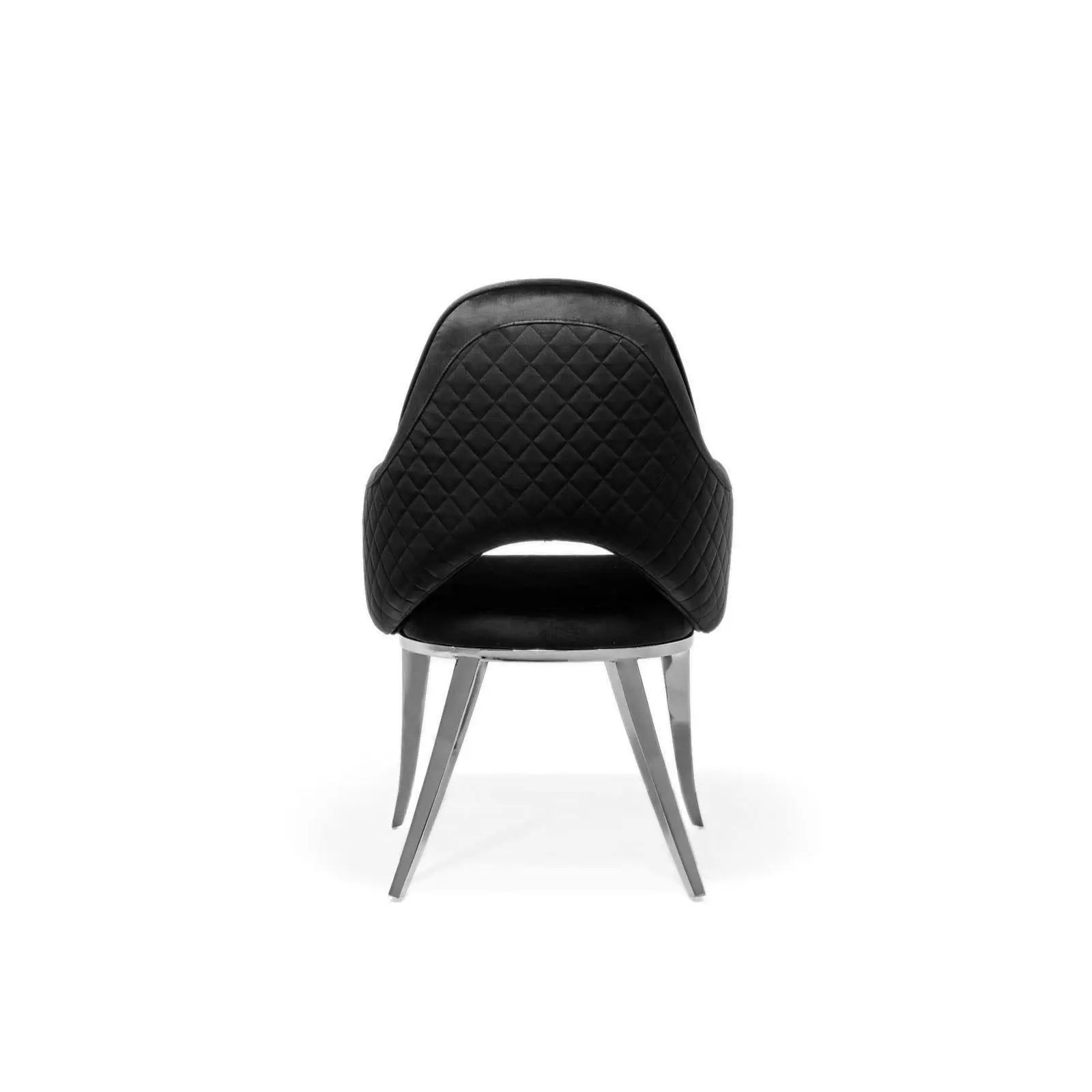 Alegra Silver Black Luxury Dining Chair
