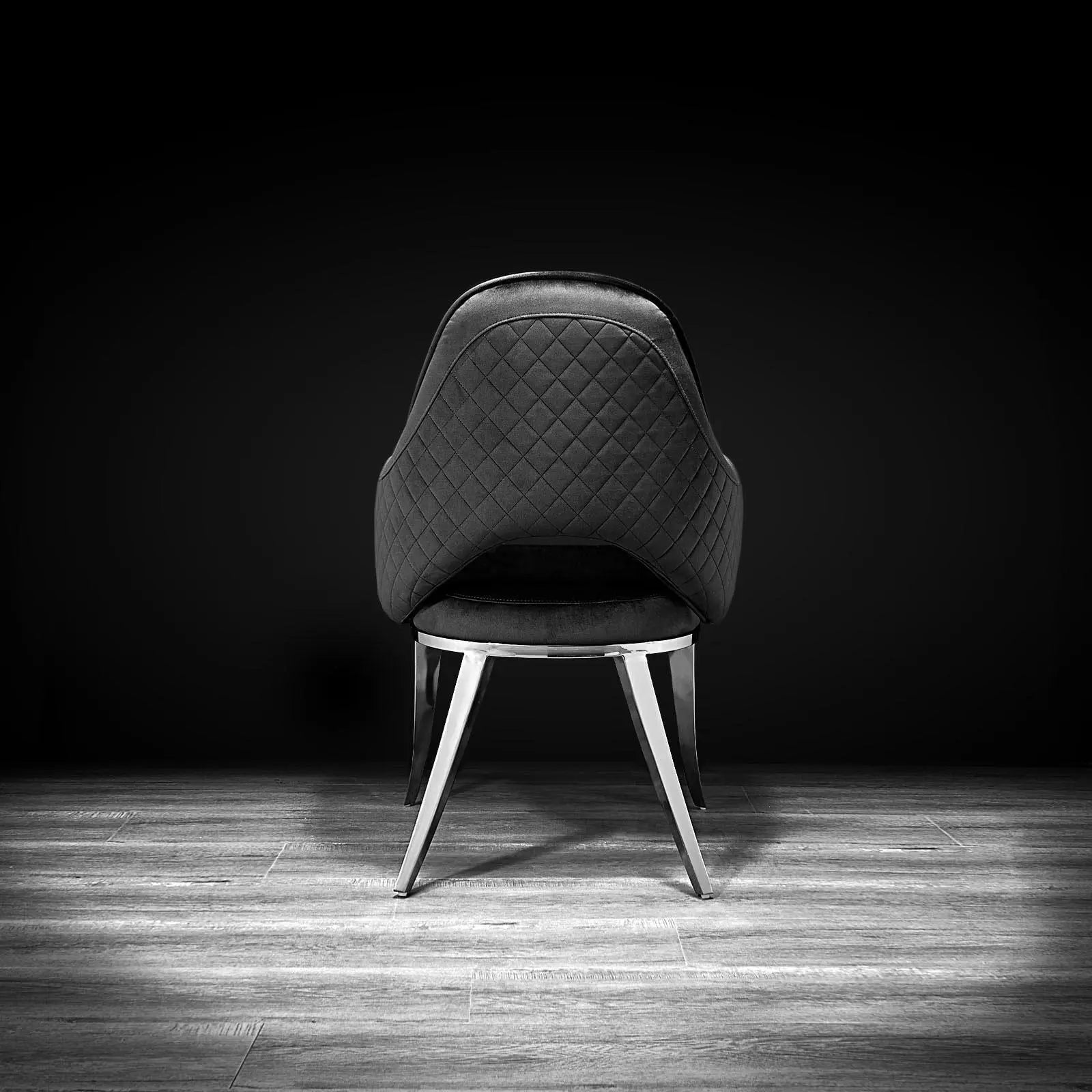 Alegra Silver Black Modern Dining Chair