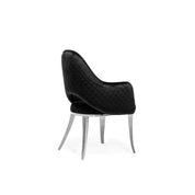 Alegra Silver Black Roberto Grassie Dining Chair