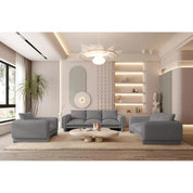 Andrea Dark Gray Ax Sofa Set