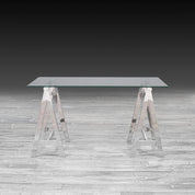 Arch Glass Modern Office Desk