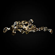 Aurora Titanium Gold Polished Stainless Steel Base Modern Wall Art