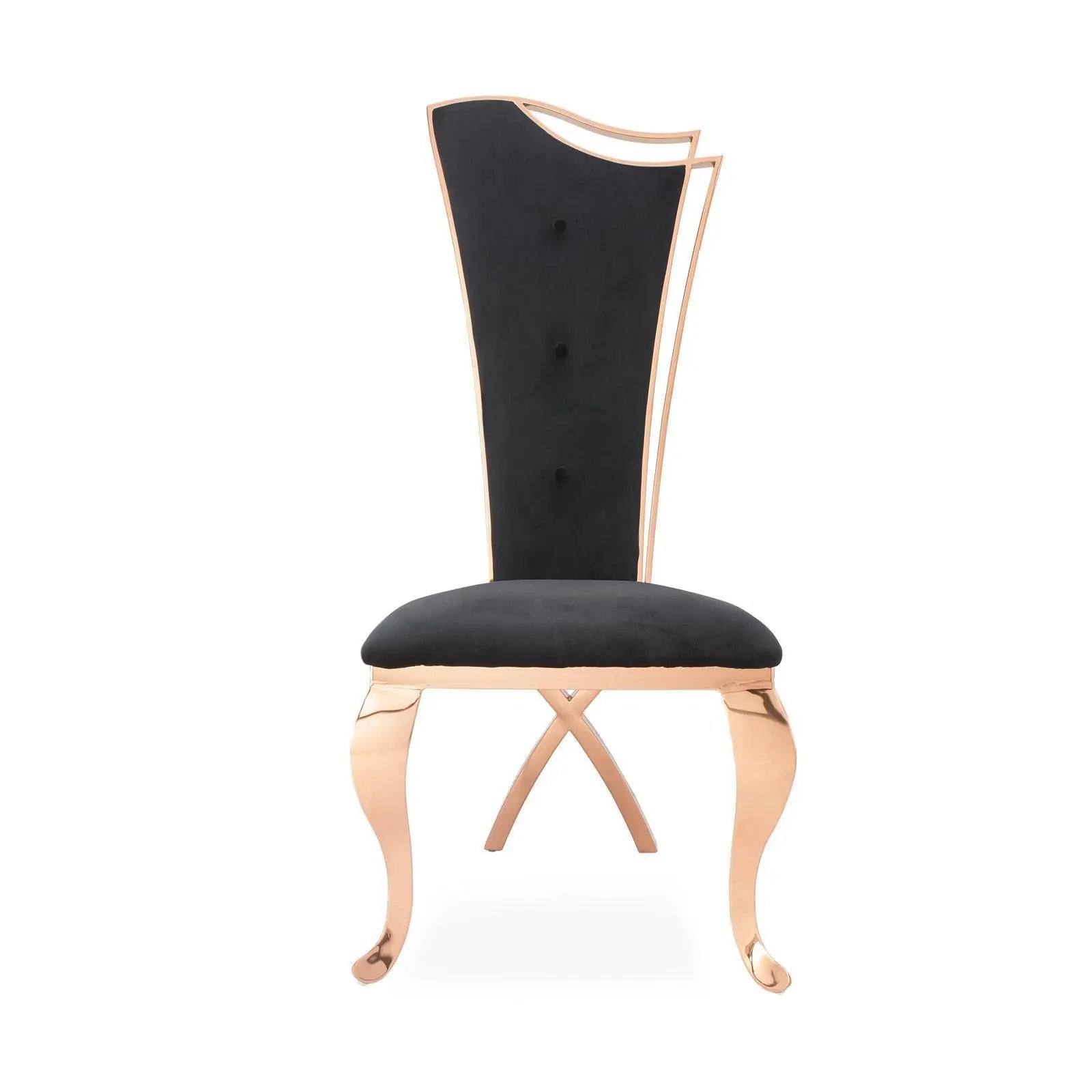 Belladona Vel Black RG Dining Chair