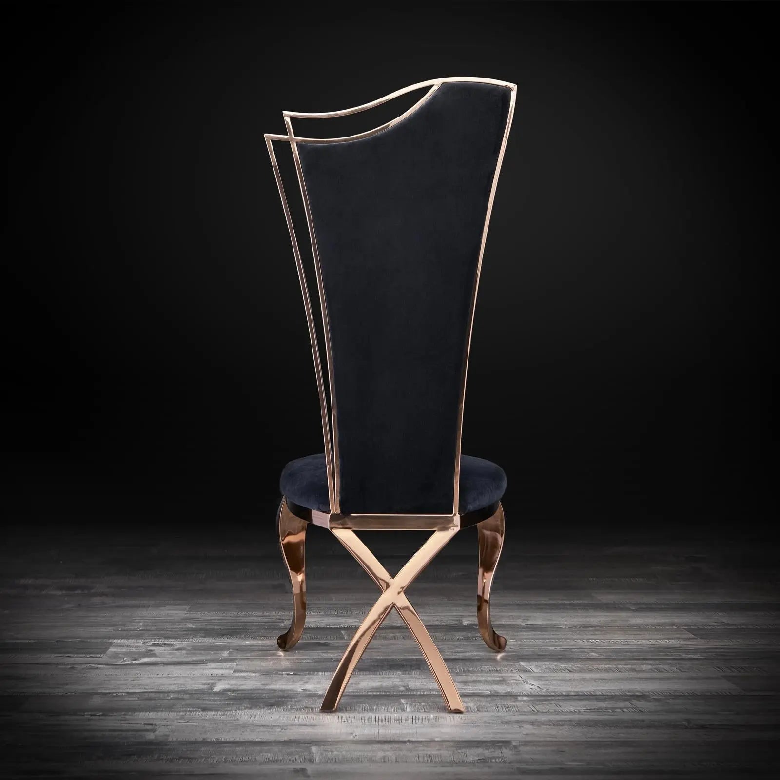 Belladona Vel Black RG Luxury Dining Chair