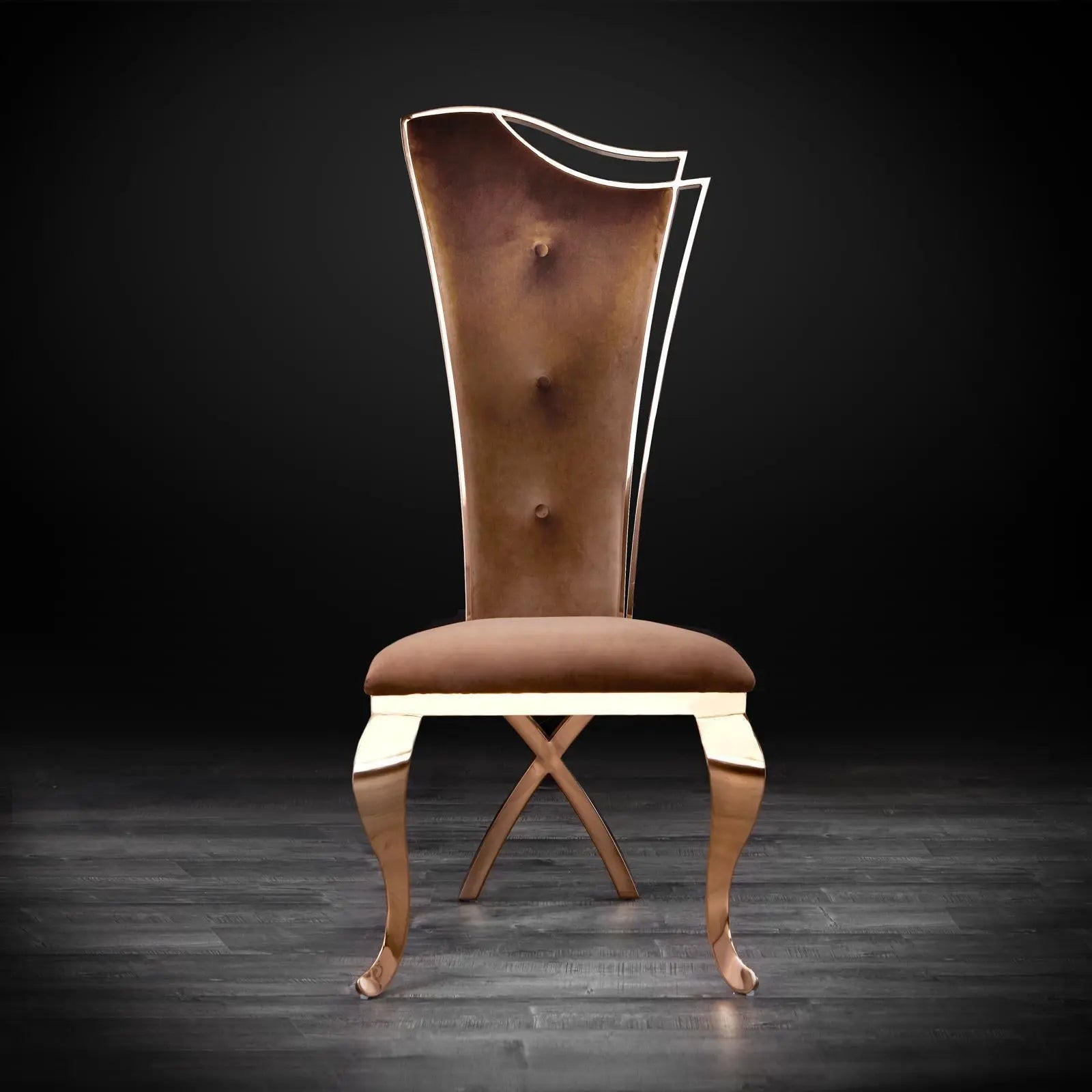Belladona Vel Brown RG Modern Dining Chair
