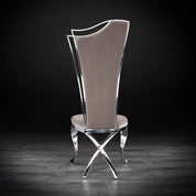 Belladonna Silver Taupe Velvet Luxury Dining Chair RG
