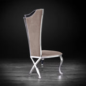 Belladonna Silver Taupe Velvet Roberto Grassie Dining Chair RG