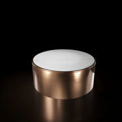 Bottini Large Coffee Round Brushed Rose Gold And White Top