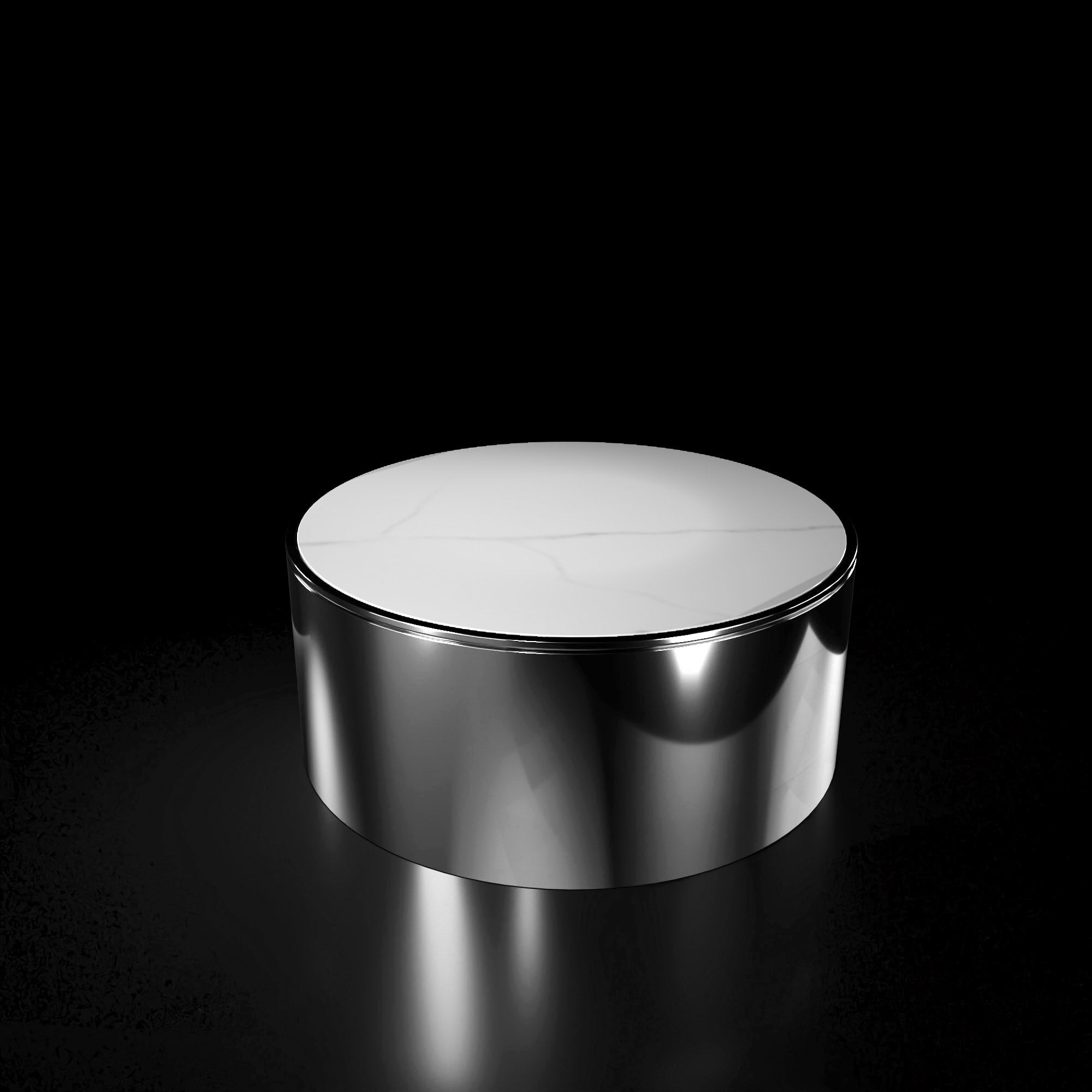 Bottini Large Coffee Round Smoked Black And White Top