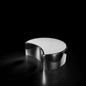 Bottini Medium Coffee Round Table Smoked Black And White Top