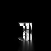 Bottini Small Coffee Round Table Smoked Black And Black Gold Front