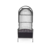 Cage Silver Black Accent Chair