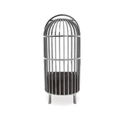 Cage Silver Black Modern Accent Chair