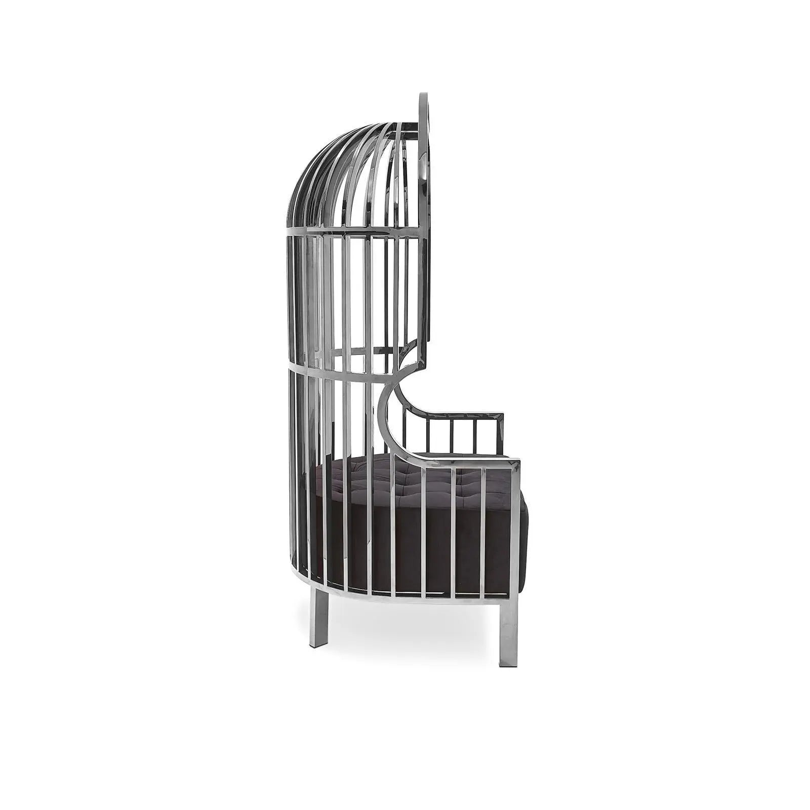Cage Silver Black Roberto Grassie Accent Chair