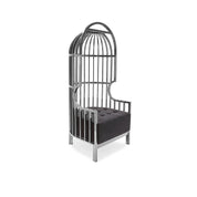 Cage Silver Black Stylish Accent Chair