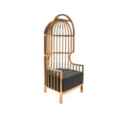 Cage Titanium Gold Polished Stainless Steel Base Black Stylish Accent Chair