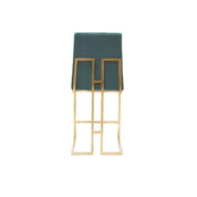 Cameron Titanium Gold Brushed Stainless Steel Base Dark Green Modern Counter Stool RG