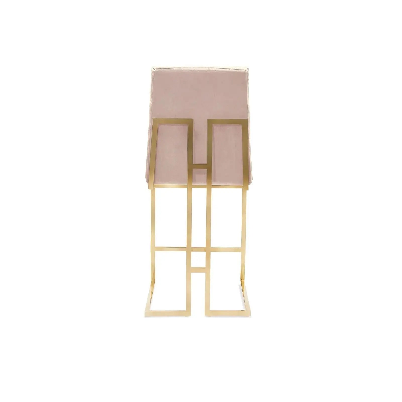 Cameron Titanium Gold Brushed Stainless Steel Base Taupe Modern Counter Stool RG