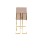 Cameron Titanium Gold Brushed Stainless Steel Base Taupe Modern Counter Stool RG