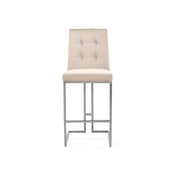 Cameron Silver Beige Bar Stool