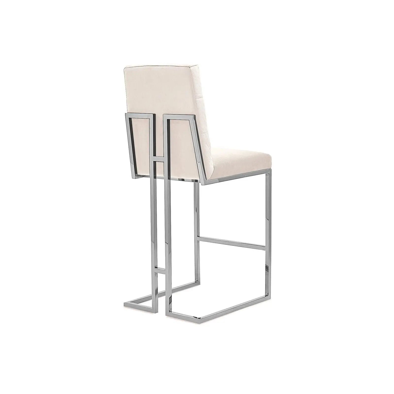 Cameron Silver Beige Luxury Bar Stool