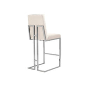 Cameron Silver Beige Luxury Bar Stool
