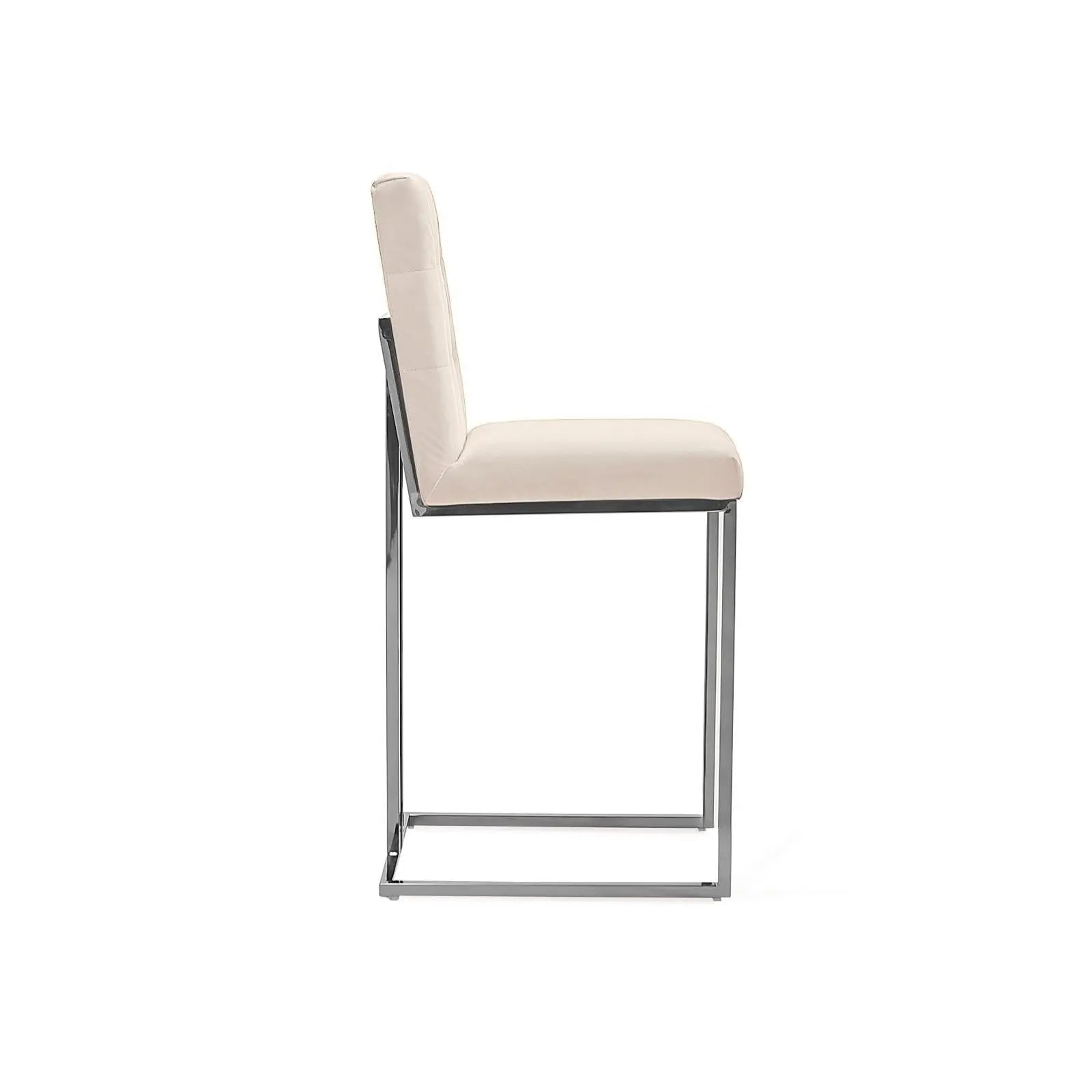 Cameron Silver Beige Roberto Grassie Bar Stool