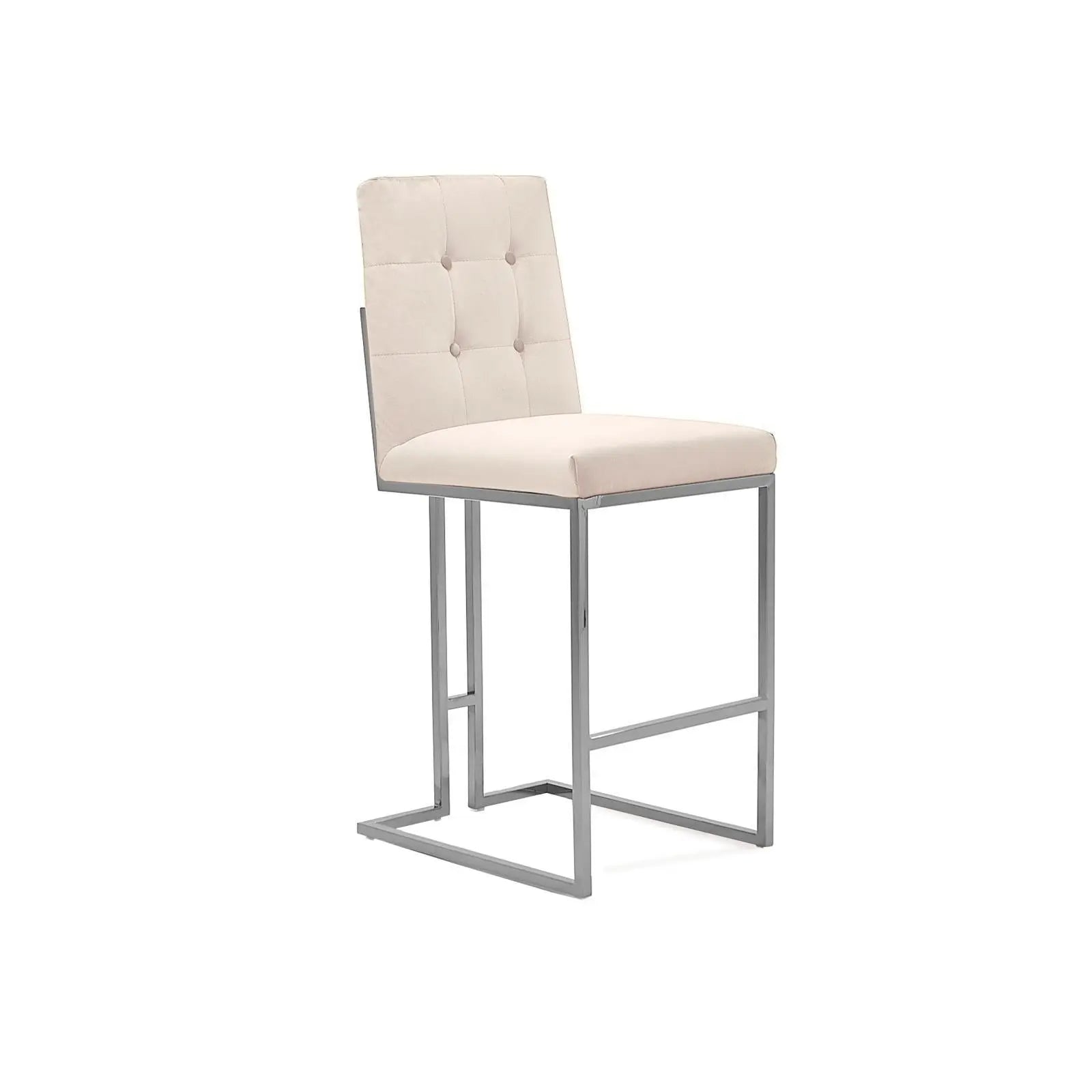 Cameron Silver Beige Stylish Bar Stool